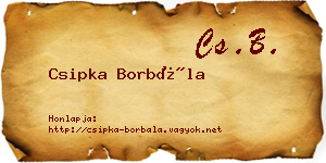 Csipka Borbála névjegykártya