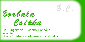 borbala csipka business card