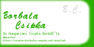 borbala csipka business card